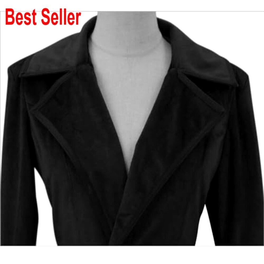 Victorian Trench Coat Double Breasted Long Winter Jacket Vintage Elegant - Picture 3 of 7